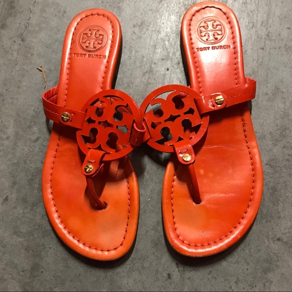 Tory Burch Orange Miller flip flop Sandals